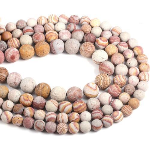 2020 Natural Frosted Red zebra Loose Beads Round Shape Making DIY for Jewelry Bracelet Necklace Accessories for Women