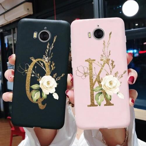 For Huawei Y5 2017 Case Shockproof Soft Letter Phone Case For Huawei Y5 2017 Back Covers For Huawei Y6 2017 mya-l22 mya-u29 Case
