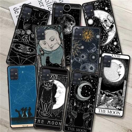 Soft Case for Samsung Galaxy A51 A71 A21s A31 A12 A41 A52 A11 M31 A02s A32 M51 Silicone Cover Shell Moon Tarot Mystery Totem Sac