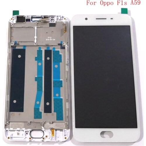 For oppo F1s A59 A1601 LCD screen Display with Touch Screen Digitizer Frame Full Assembly A59 lcd screen