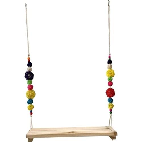 47'' Chicken Ladder Swing Toys Wood Chicken Perch Stand for Chicks Rooster Hens