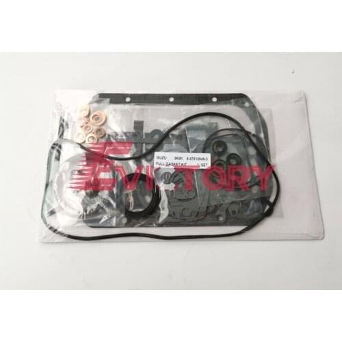 For ISUZU 3KB1 overhaul gasket kit + main conrod con rod bearing set