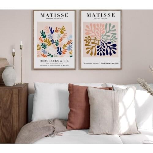 Colourful Matisse Abstract Paper Cut Leaf Plant Wall Art Print Canvas Painting Nordic Poster Home Decor Pictures For Living Room