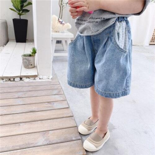 Girls Shorts Elastic Waist Jeans Summer Children Denim Shorts for Kids Clothes Baby Girl Loose Shorts 2 3 4 5 6 Years Hot Pants