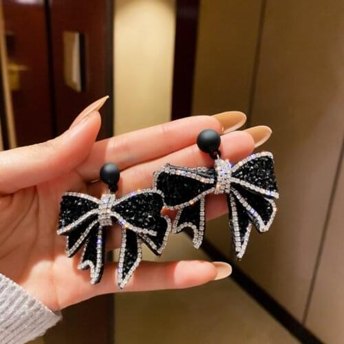 Summer new personality creative bow pendant earrings luxury fashion prom party earrings for women holiday gifts