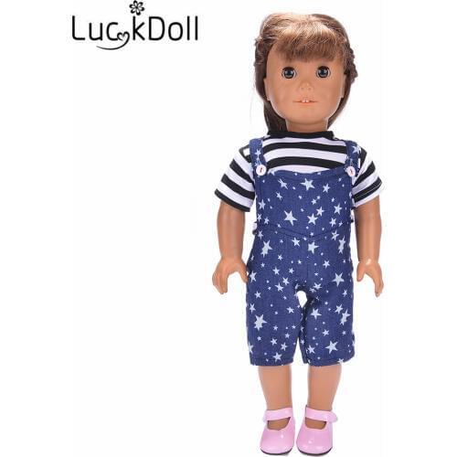 LUCKDOLL Two Piece Suit For 43cm Doll, Childrens Favorite Doll Accessories