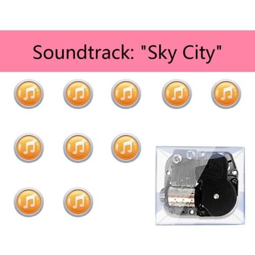 8 Tones Music Box Movement Mechanical Clockwork DIY Windup Rotate Musical Gift Y4UD