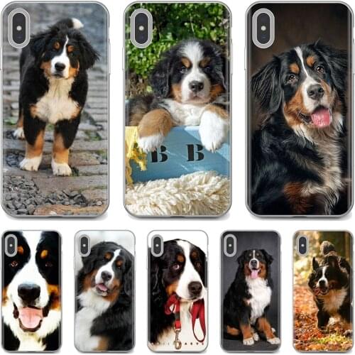For Samsung Galaxy Note 3 4 5 8 9 S3 S4 S5 Mini S6 S7 Edge S8 S9 S10 Plus Soft TPU Covers Bernese Mountain Dog puppy Sennen