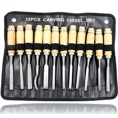 Woodcut Knife Woodpecker Woodworking Mini wood Working Chisels Woodworking Tools Wood Carving Knife 12 Set Sculpture Tools