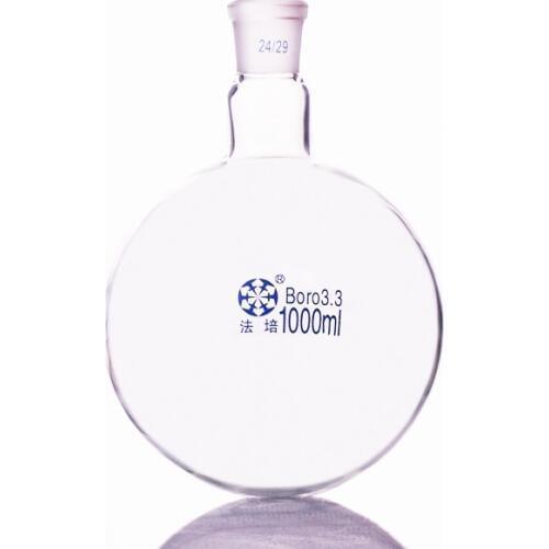 Single standard mouth round-bottomed flask,Capacity 1000ml and joint 24/29,Single neck round flask