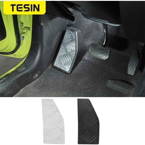 TESIN Car Pedal for Suzuki Jimny JB74 Car Left Foot Rest Pedal Decoration Cover for Suzuki Jimny 2019 2020 Interior Accessories