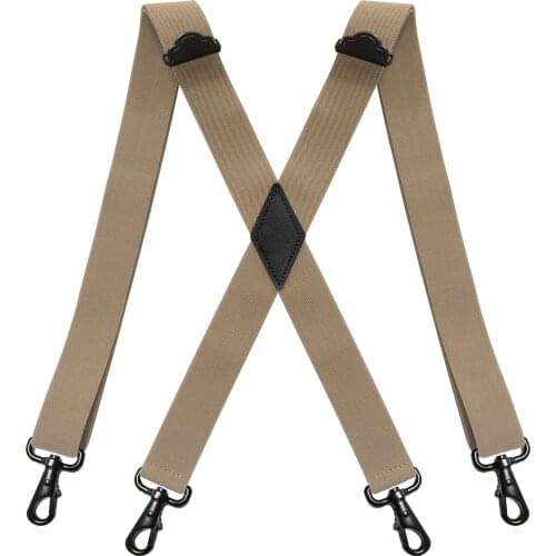 JIERKU Suspenders X Style Buckle Braces Suspensorio Tirantes Hombre Elastic Strap Black Hook Fathers Gift