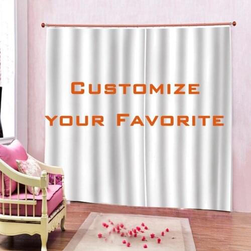 Custom Windows Curtains for Living Room Curtain POD Customized LOGO Photo Home Decor with Hooks 1 Panels