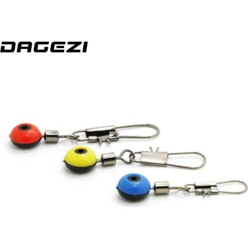 DAGEZI 50pcs/lot Fishing Connector 3 colors Fishing Swivel Solid Ring Interlock Snap for carp fishing tackle box