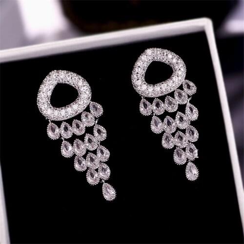 New Cute Fish Drop Earrings Jewelry Women Anniversary Made with Cubic Zircon Luxury Dangle Earing