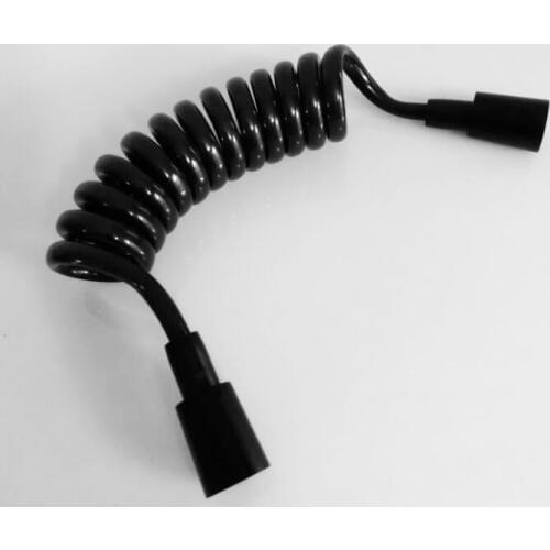 Black Style Flexible Spring Shower Hose Water Plumbing Toilet Bidet Sprayer Gun Connect Pipe Telephone Line Style 150cm sh09