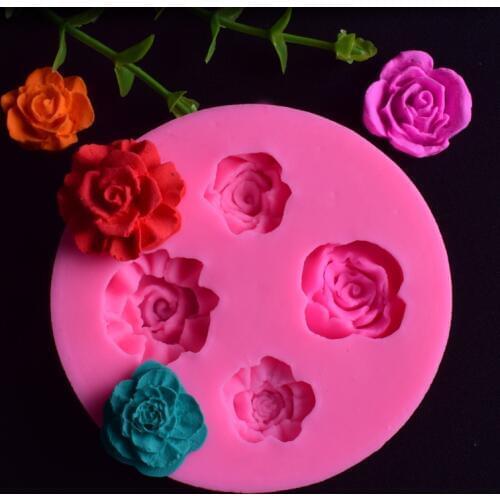 Hole Rose Shape Fondant Cake Silicone Mold Cookie Chocolate Mould Pastry Cake Decorative Tools Biscuits Candy Baking Molds Tools