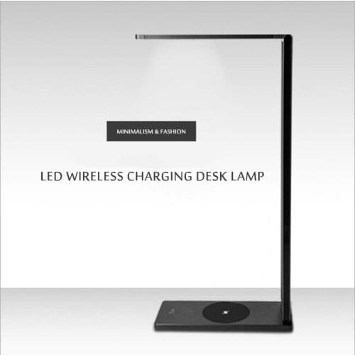 Folding Dimmable Led Desk Lamp Modern Light Portable Lamp Wireless Charger USB Charging for Mobile Phone with Wireless Function