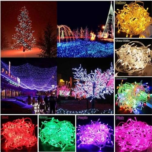 10M 100LEDs LED String Light AC220V AC110V 9 Colors Festoon Lamps Waterproof Outdoor Garland Party Holiday Christmas Decoration