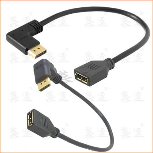 30cm DisplayPort DP Display Port Male 90 Degree Right Angled to Female Extension Cable for CRT LCD Projectors