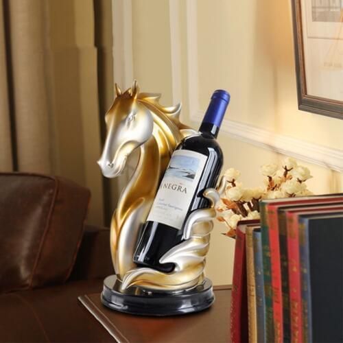 Steed Wine Rack Decoration Best Bottle Holder Creative Retro Resin Wine Stand Bar Decor Wine Accessories Home Decoration