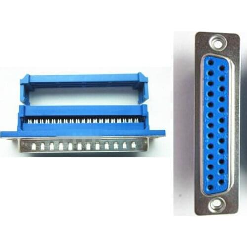 10pcs DB25 25 pin Female D-SUB DB-25 Parallel Port IDC Flat Ribbon Cable Terminal Connector Adapter