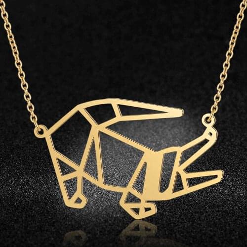 100% Stainless Steel Animal Crocodile Fashion Necklace for Women Unique Design Pendant Necklaces Personality Jewellery