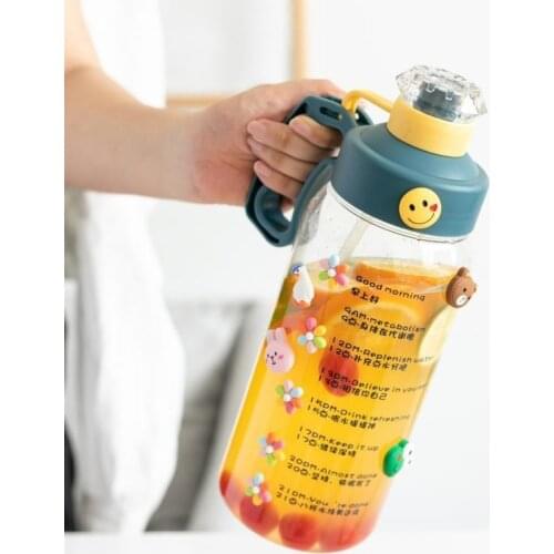 1800ml Sports Water Bottles Kettle Drink Bottle With Straw Portable Cup Drinkware Camping Botella De Agua Protein Shaker Garrafa