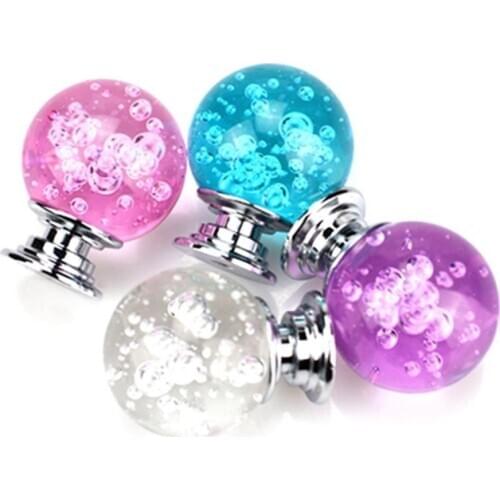 30mm Crystal Bubble Ball Furniture Knob Kitchen Cupboard Door Pulls Drawer Knobs Cabinet Handles Wardrobe Door Handles