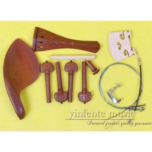 4/4 Violin Parts jujube carving, tailpiece chinrest tail gut end pin peg #W12