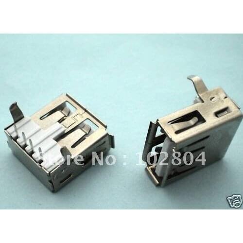 USB 4 Pin 90 Degree Jack Female Connector, for PC Use 50 Pcs Per Lot