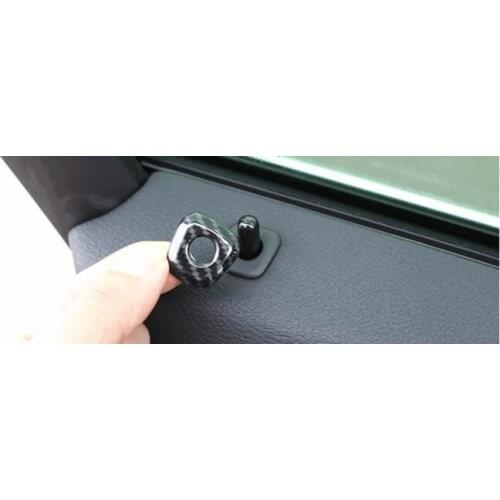 4pcs carbon fiber Grain For BMW X1 F48 2016-2019 Car Door Lock Cover Trim Stickers Car Accessories For BMW X2 F47 2018 2019