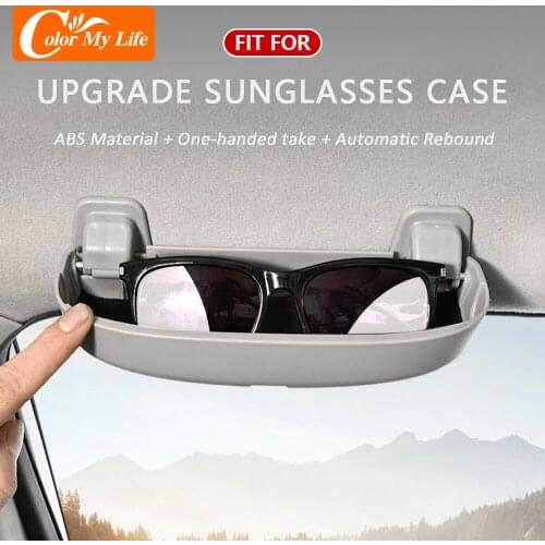 Color My Life ABS Car Sun Glasses Holder Case Sunglasses Storage Box for For Ford Kuga Focus 3 4 MK3 MK4 Ecosport Fiesta