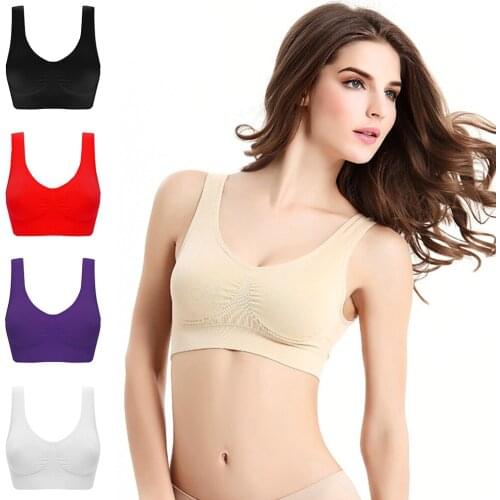 Seamless Sports Bra Wirefree Yoga Bralette with Removable Pads for Women Plus Size Sleep Bras Fitness Sportswear Sports Top