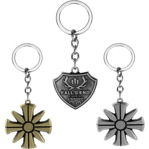 Game Far Cry 5 Keychain Vintafe Farcy Edens Gate Pendant Key Rings Metal Key Holder Porte Clef
