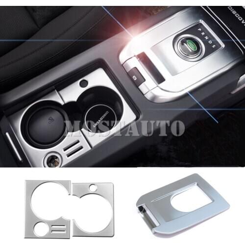 For Land Rover Discovery Sport Inner Console Cup Holder Gear Box Cover 2015-2018 2pcs Car Accessories Interior Car Decor