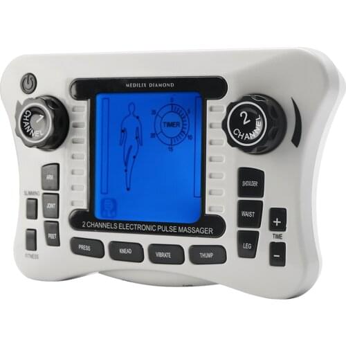 Dual Channel Output TENS UNIT EMS Pain Relief Electrical Nerve Muscle Stimulator Digital Therapy Physiotherapy Massage Device