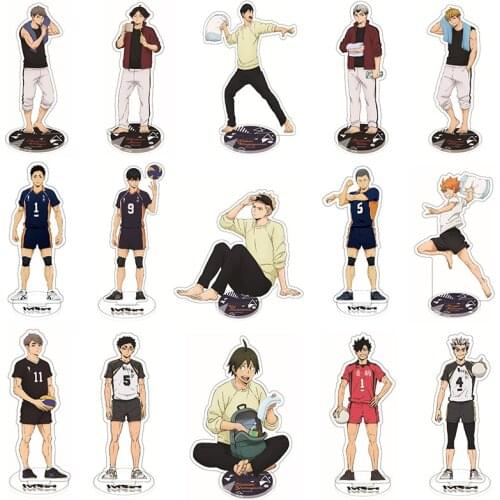 15cm Haikyuu Figure Acrylic Stand Model Toys Hinata Shoyo Kageyama Tsukishima Sugawara koushi PVC Anime Action Figure Dolls Toys