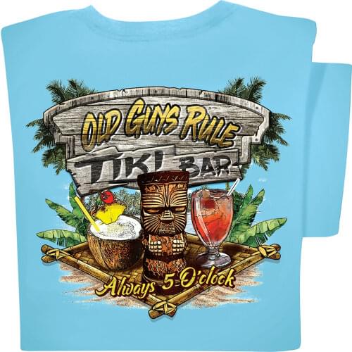 Old Guys Rule Tiki Bar Always 5 O'Clock T-Shirt
