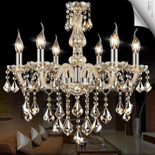 Modern Chrome Crystal Chandelier Lighting Indoor Home Lighting Luxury lustre de cristal Living room Kitchen chandelier fixtures
