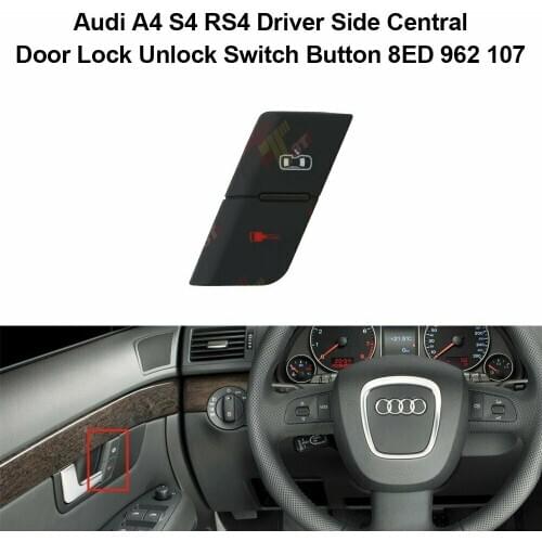 For Audi A4 S4 RS4 Driver Side Central Door Lock Unlock Switch Button 8ED962107