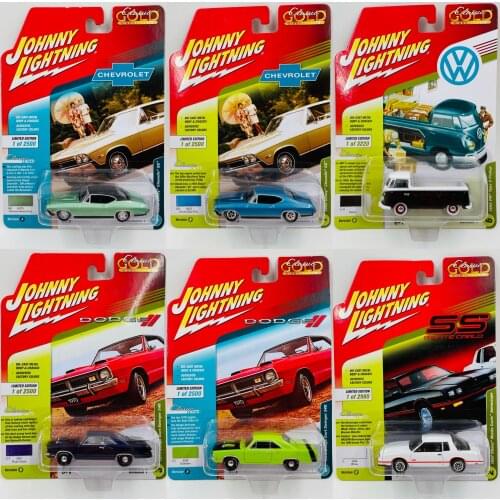 Johnny Lightning 1:64 Chevrolet VW Type2 dodge Diecast Collection of Die-casting Simulation Alloy Model Children Toys
