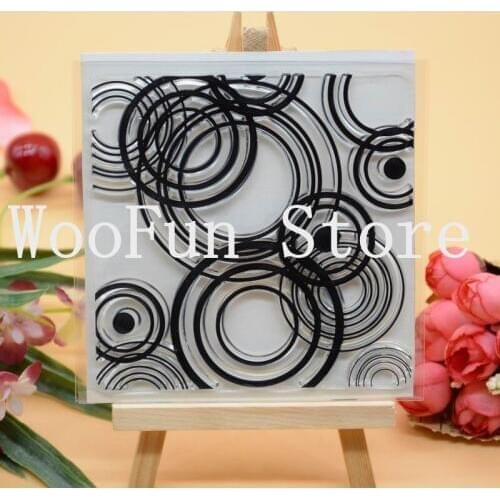 Circle Clear Stamp Rubber Clear Stamp for Card Making Decoration and Scrampbooking