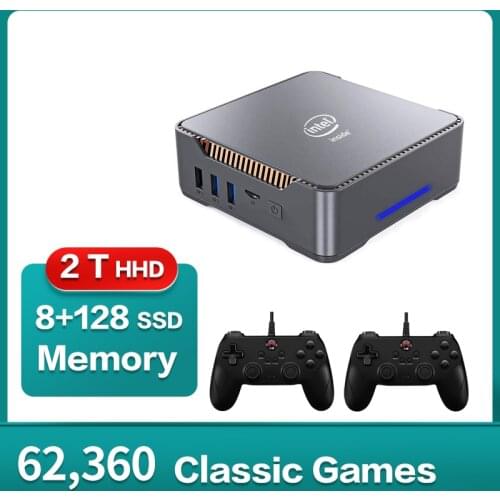 Pawky Cube Mini PC Retro Video Game Console for Gamecube/Saturn/PS2/Wii/N64 Built in 4K 62000+ Games 3D Game Plug And Play