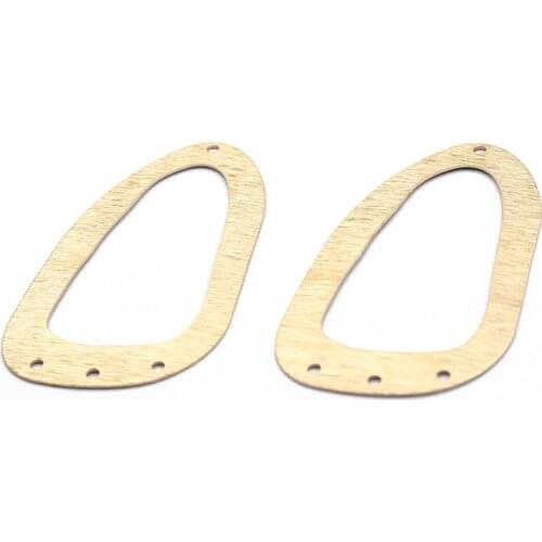 10pcs Textured Brass Earrings Charms Connector With 3 holes Waterdrop Charms Pendant For Jewelry Making 25x43mm