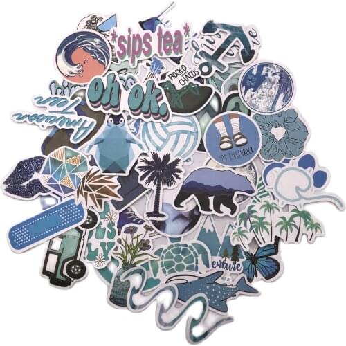 50PCS Ins Fresh Style Stickers Exquisite Waterproof Notebook Trolleycase Skateboard Suitcase Kids Toys