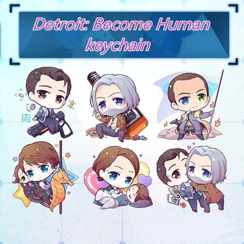 NEW Connor Keychain Game Detroit: Become Human Acrylic Key chain Figure Keyring Cosplay PROPS Gifts