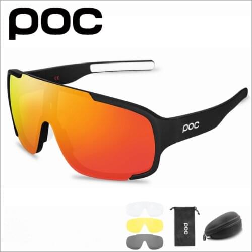 4 Lenses POC ASPIRE Cycling Sunglasses MTB Outdoor Sports Glasses Men Women Road Bike Eyewear TR90 Bicycle Goggles