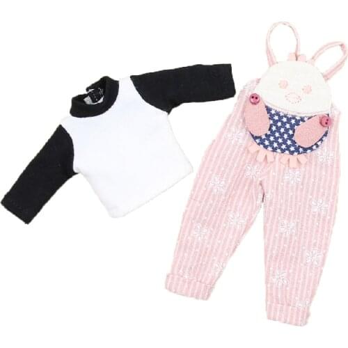 ICY DBS Blyth DollDBS Blyth icy 1/6 bjd Clothes New cute two-piece jumpsuit long sleeve for 30cm doll toys girl gift