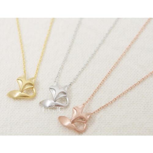 Daisies (10pcs/lot) Pendant Necklace Gold Silver Fox Tale Necklace Animal Necklace For Girl Women Wholesale